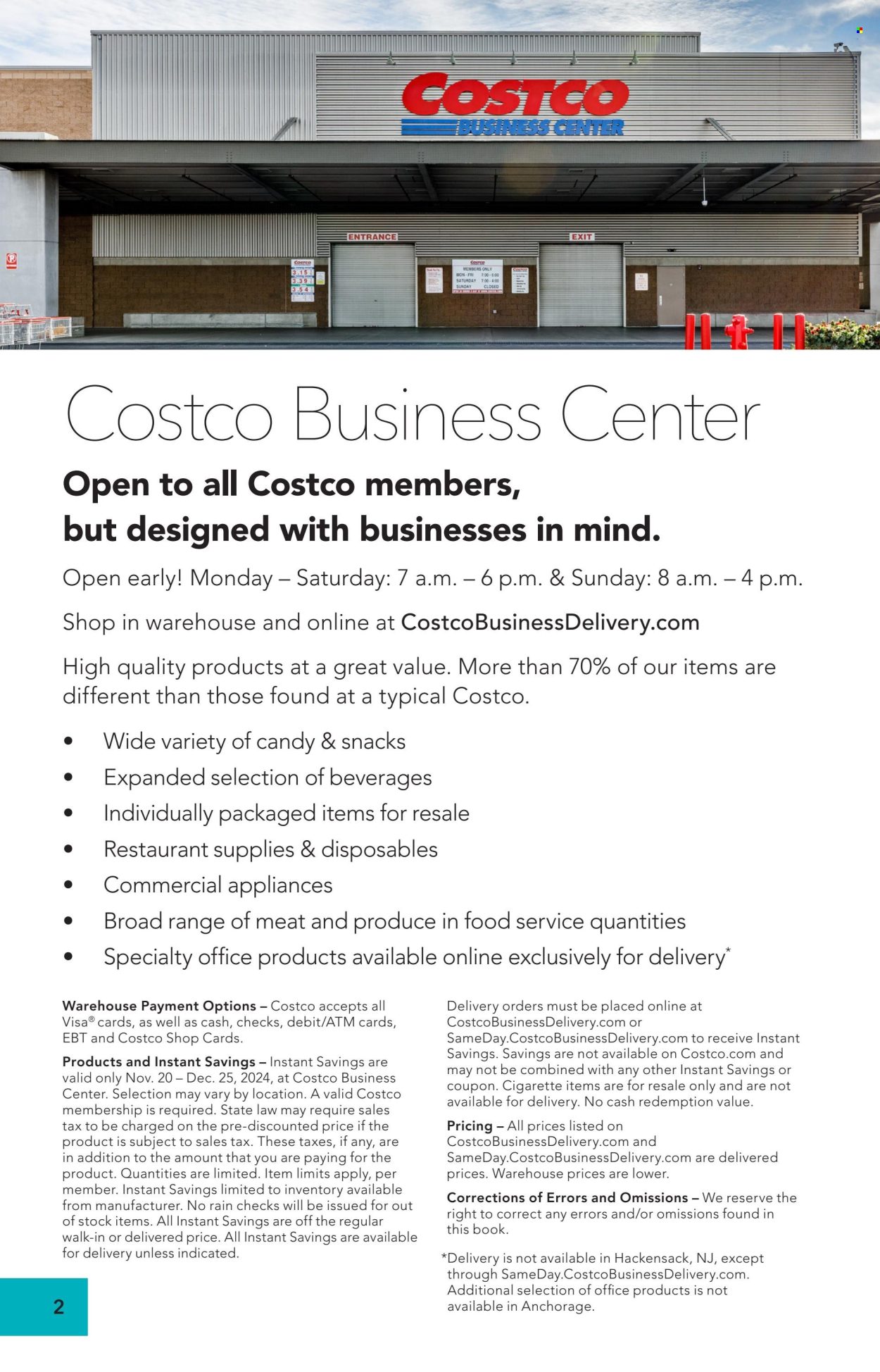 Costco ad - 11/20/2024 - 12/25/2024. Page 1