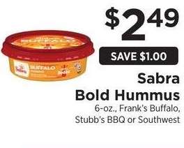 Bold Hummus - 6 - oz., Frank's Buffalo, Stubb's BBQ or Southwest