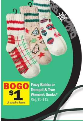 Fuzzy Babba or Tranquil & True Women's Socks* - Reg. $5-$12.