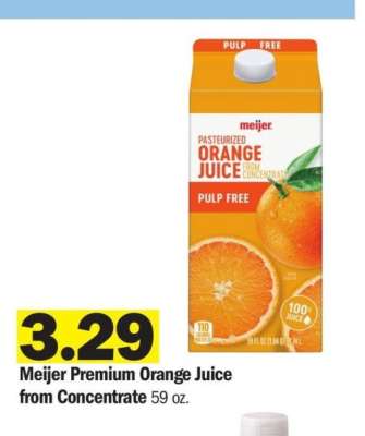 Meijer Premium Orange Juice from Concentrate - 59 oz.