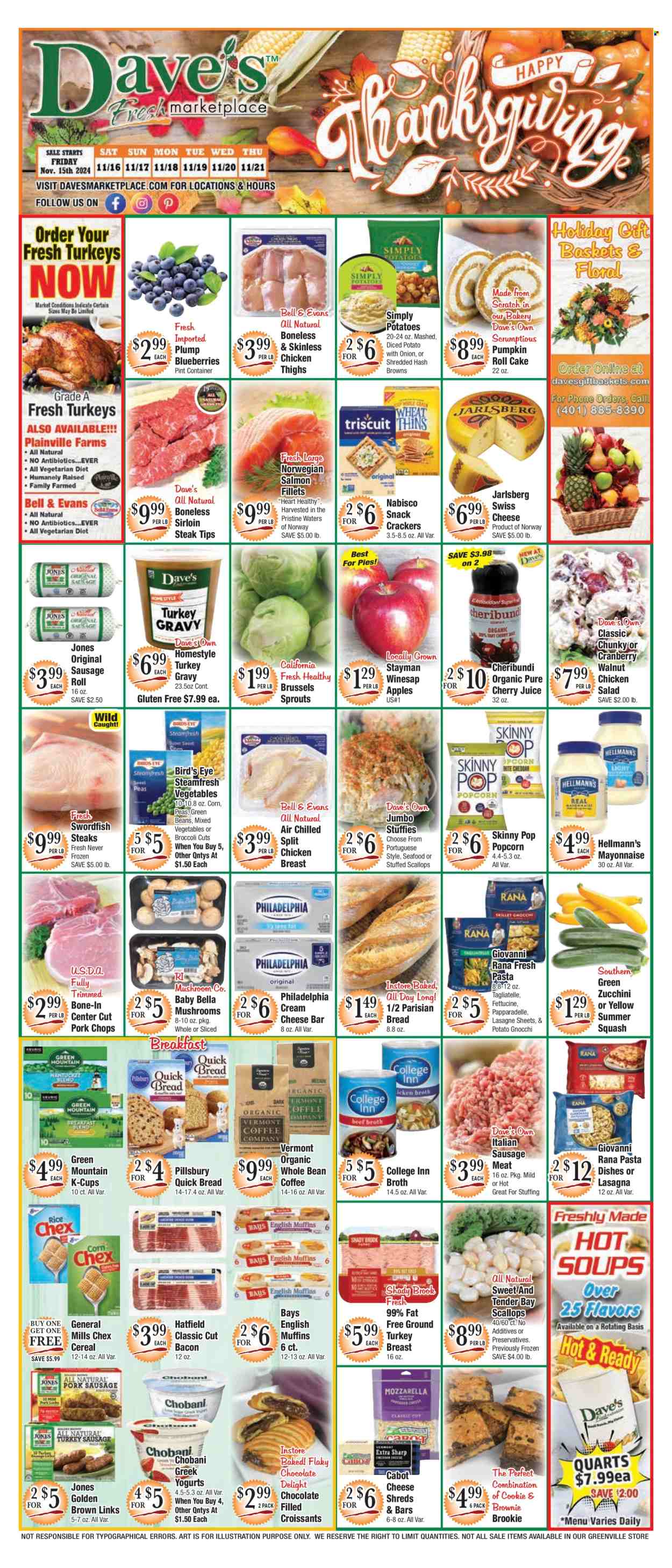 Dave's Fresh Marketplace ad - 11/15/2024 - 11/21/2024. Page 1