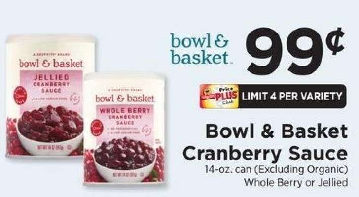 Cranberry Sauce - 14-oz. can, Whole Berry or Jellied