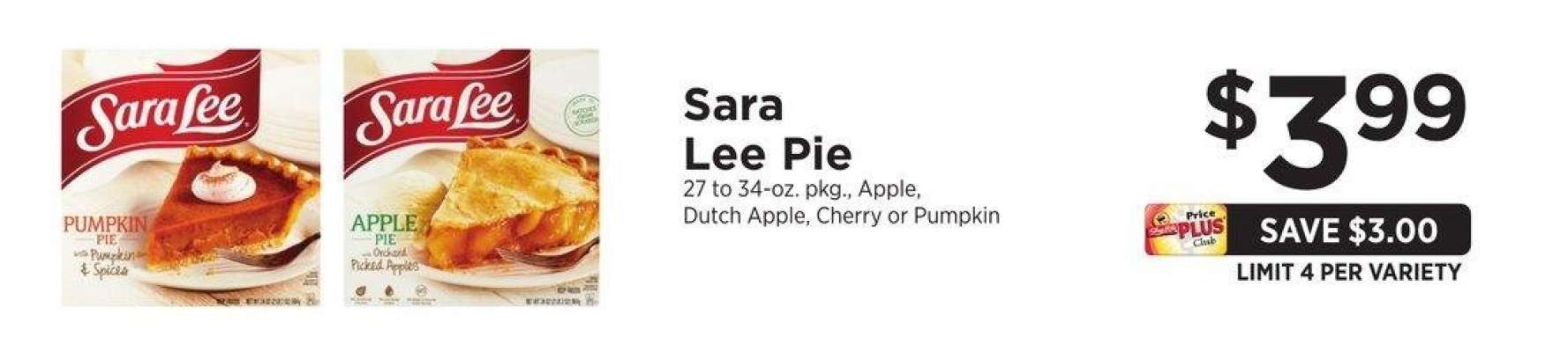 Pie - 27 to 34 - oz. pkg., Apple, Dutch Apple, Cherry or Pumpkin