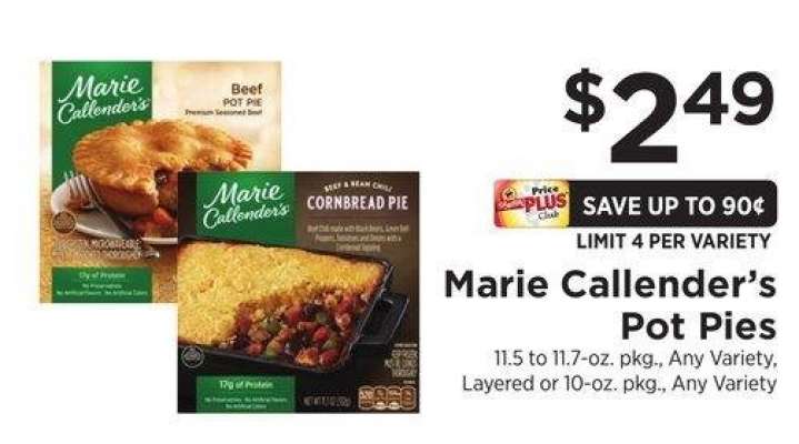 Pot Pies - 11.5 to 11.7 - oz. pkg., Any Variety, Layered or 10 - oz. pkg., Any Variety 57641