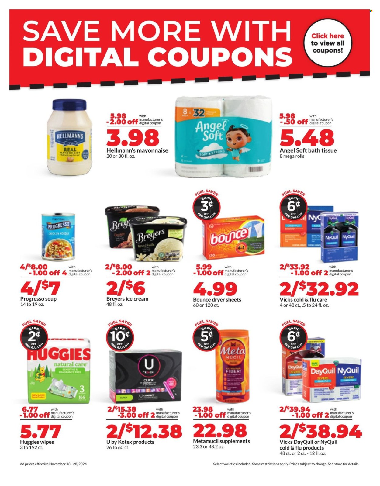 Hy-Vee ad - 11/18/2024 - 11/28/2024. Page 1