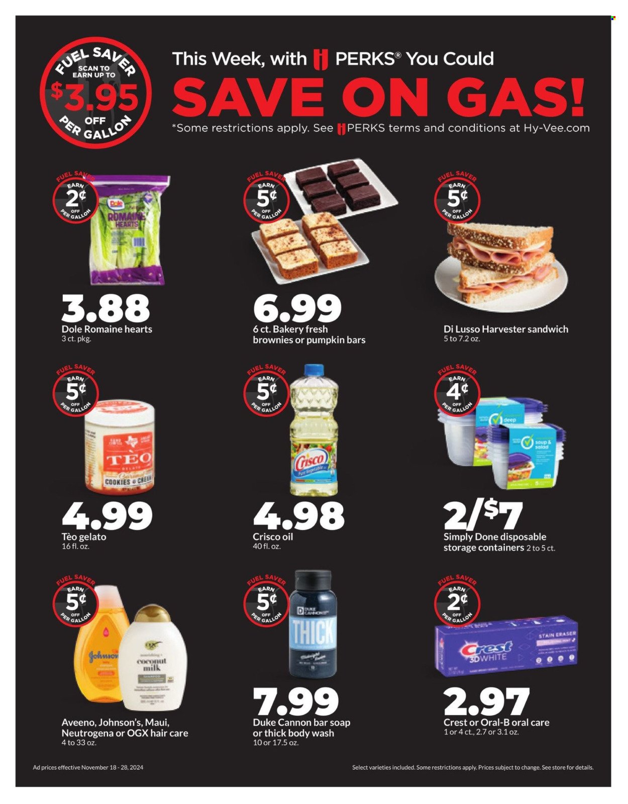 Hy-Vee ad - 11/18/2024 - 11/28/2024. Page 1