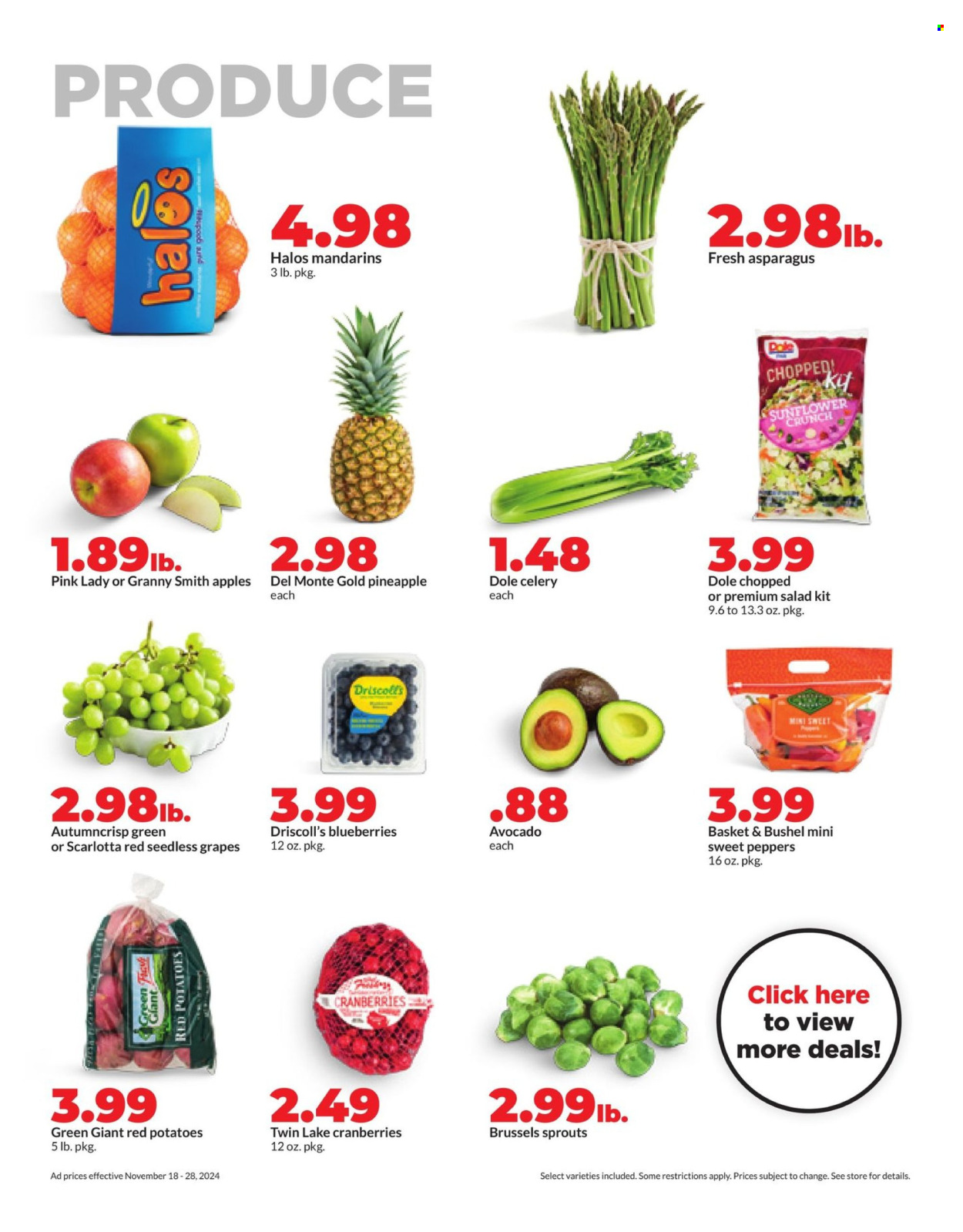 Hy-Vee ad - 11/18/2024 - 11/28/2024. Page 1