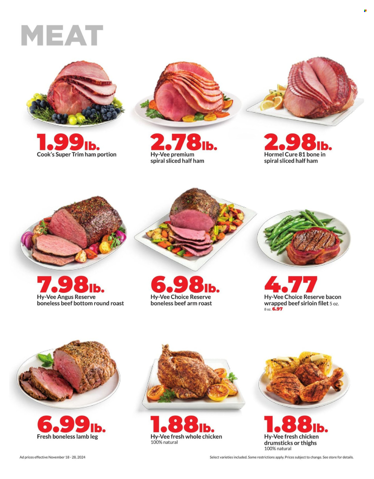 Hy-Vee ad - 11/18/2024 - 11/28/2024. Page 1