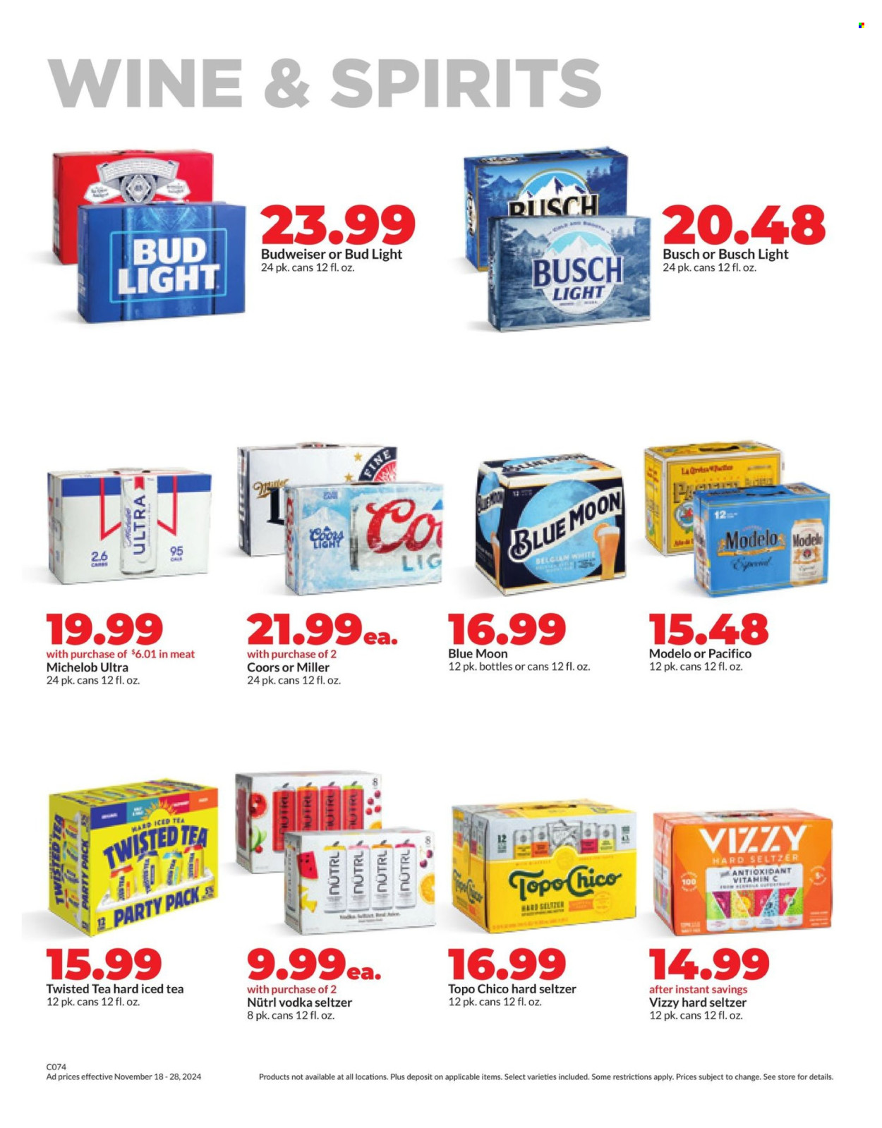 Hy-Vee ad - 11/18/2024 - 11/28/2024. Page 1