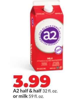 A2 half & half or milk