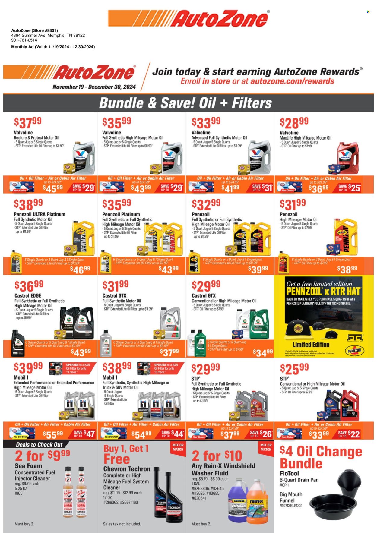 Autozone ad - 11/19/2024 - 12/30/2024. Page 1