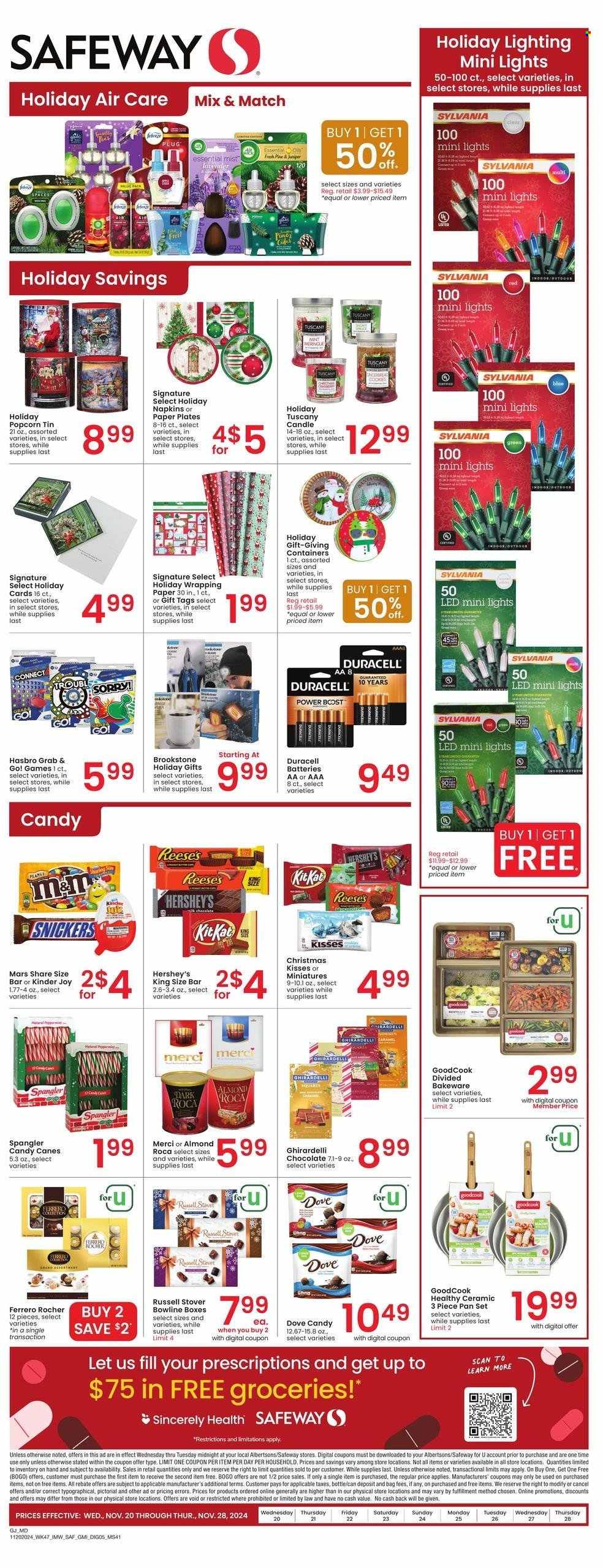 Safeway ad - 11/20/2024 - 11/26/2024. Page 1