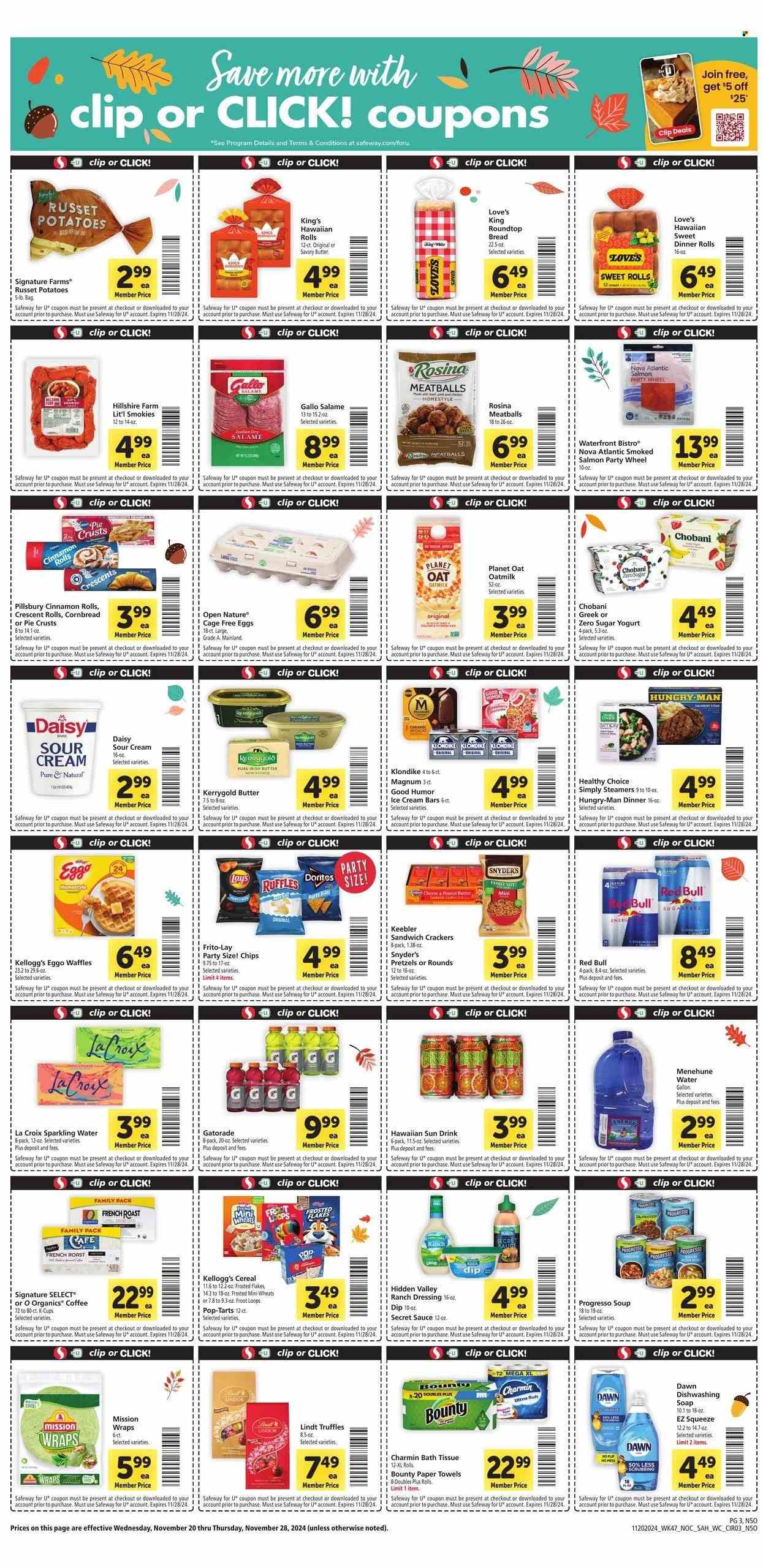 Safeway ad - 11/20/2024 - 11/28/2024. Page 1