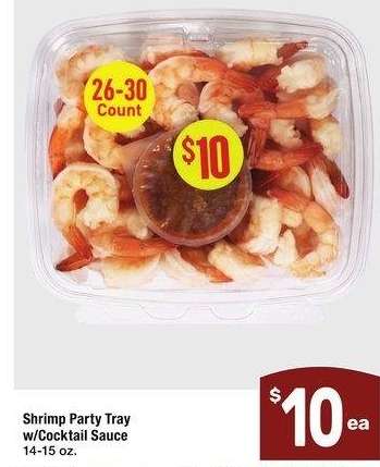 Shrimp Party Tray w/Cocktail Sauce - 14-15 oz.