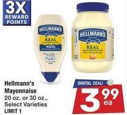 Hellmann's Mayonnaise - 20 oz. or 30 oz., Select Varieties