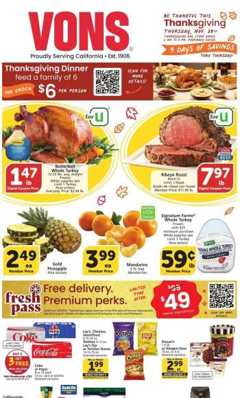 Vons Flyer - 11/20/2024 - 11/28/2024.