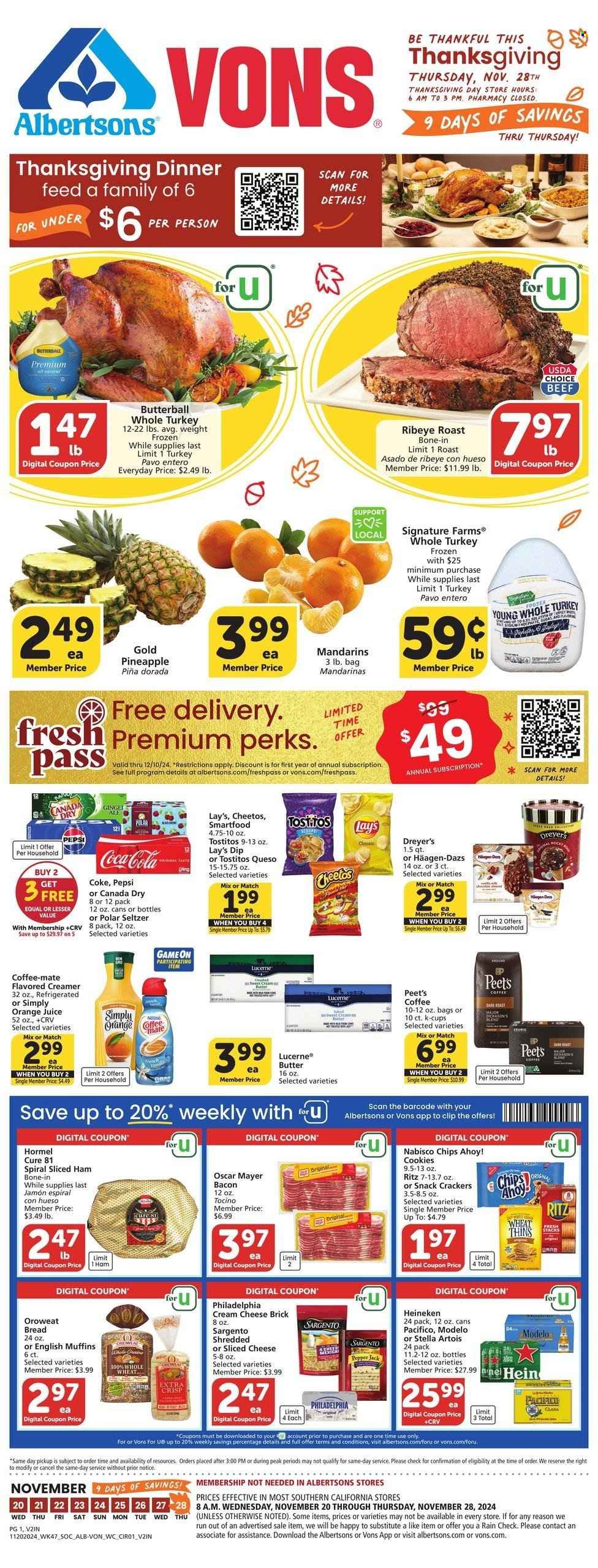 Albertsons ad - 11/20/2024 - 11/28/2024. Page 1