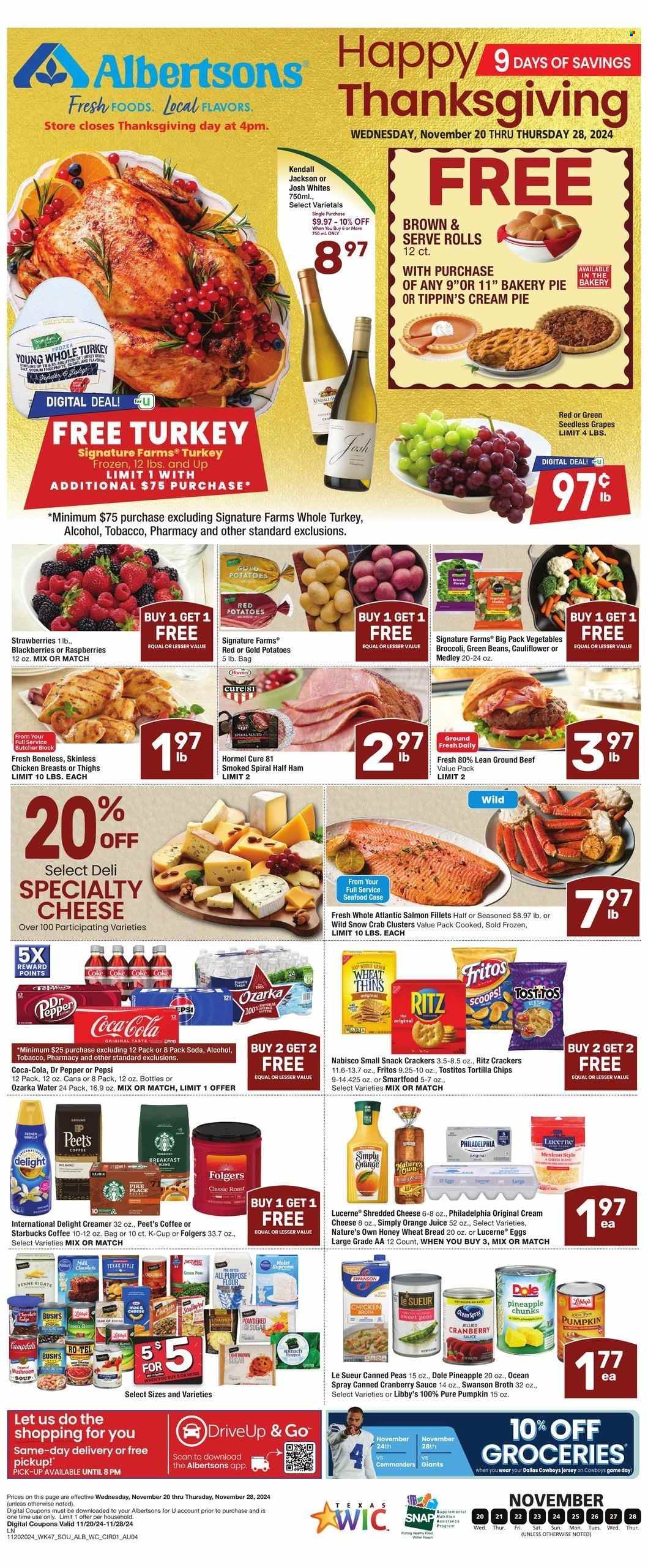 Albertsons ad - 11/20/2024 - 11/28/2024. Page 1