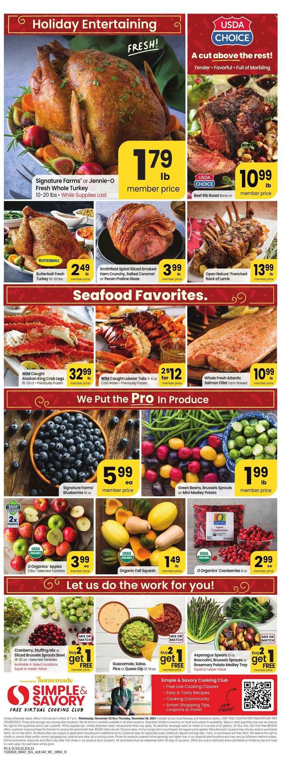 Albertsons ad - 11/20/2024 - 11/28/2024. Page 1