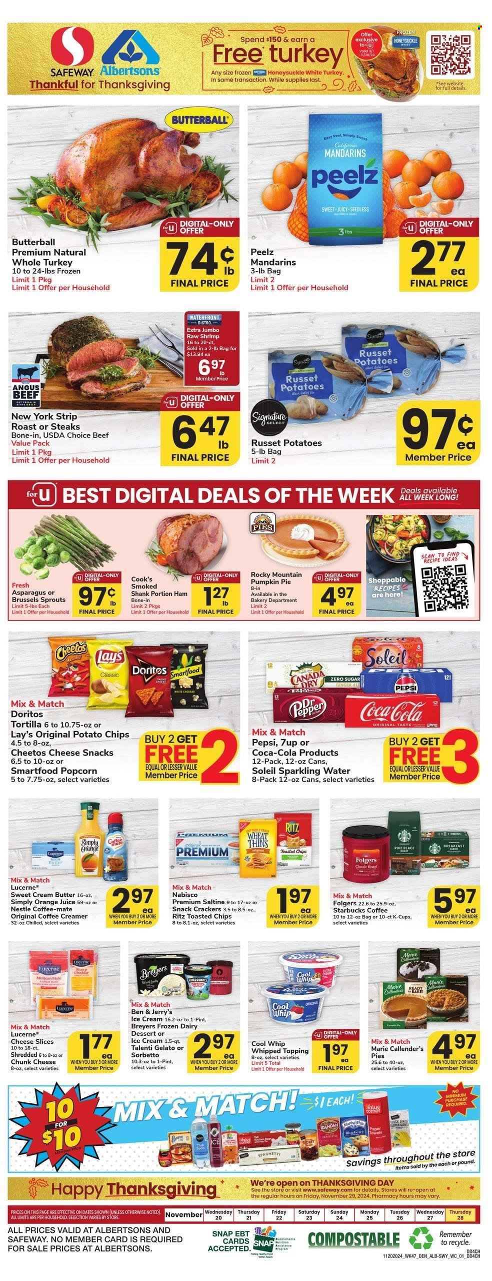 Albertsons ad - 11/20/2024 - 11/28/2024. Page 1