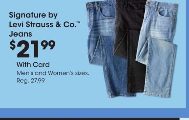 Signature By Levi Strauss & Co. ™ Jeans - Men's and Women's sizes.