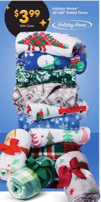 Holiday Home® 50" X60" Rolled Throw