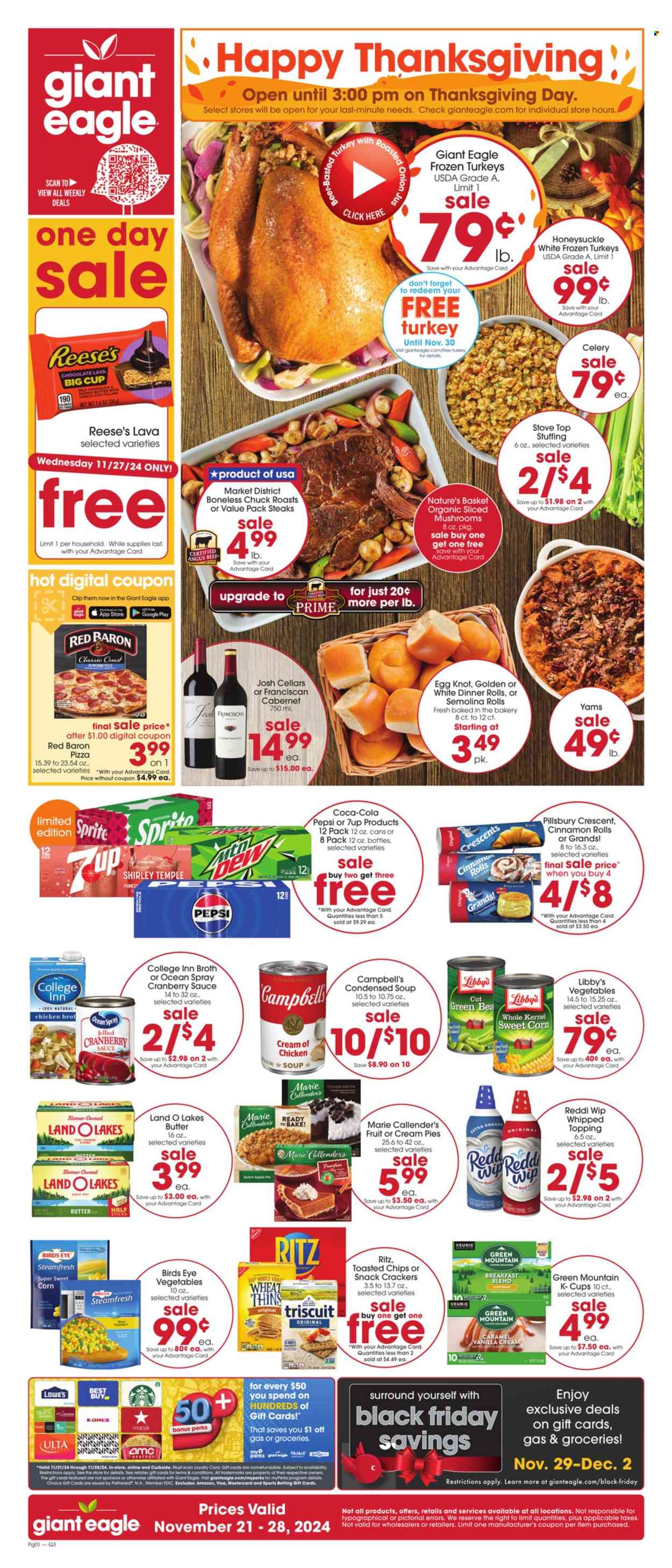 Giant Eagle ad - 11/21/2024 - 11/28/2024. Page 1