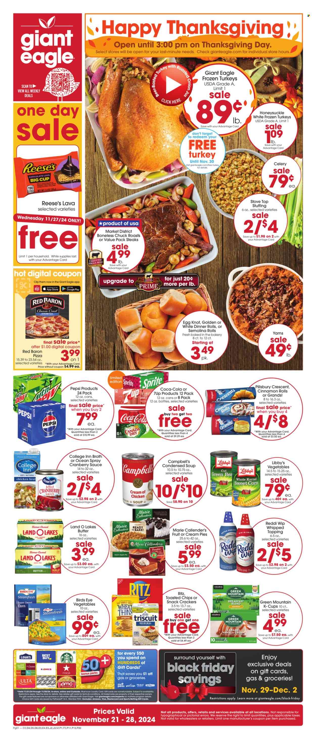 Giant Eagle ad - 11/21/2024 - 11/28/2024. Page 1