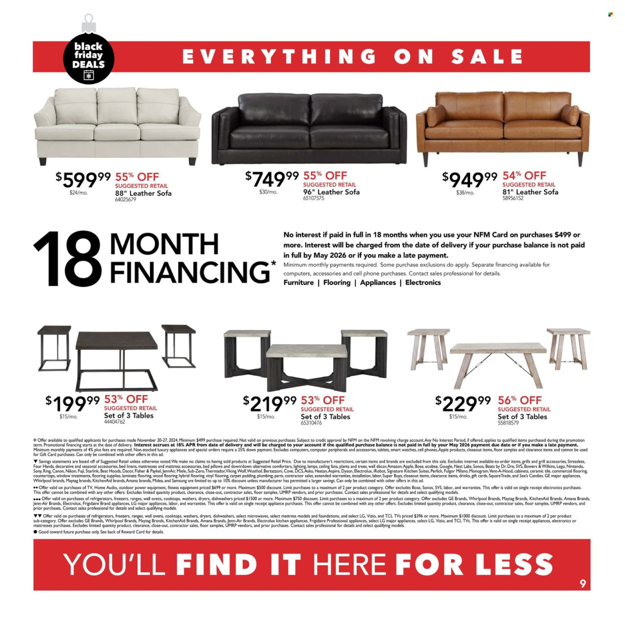 Nebraska Furniture Mart ad - 11/20/2024 - 11/27/2024. Page 1