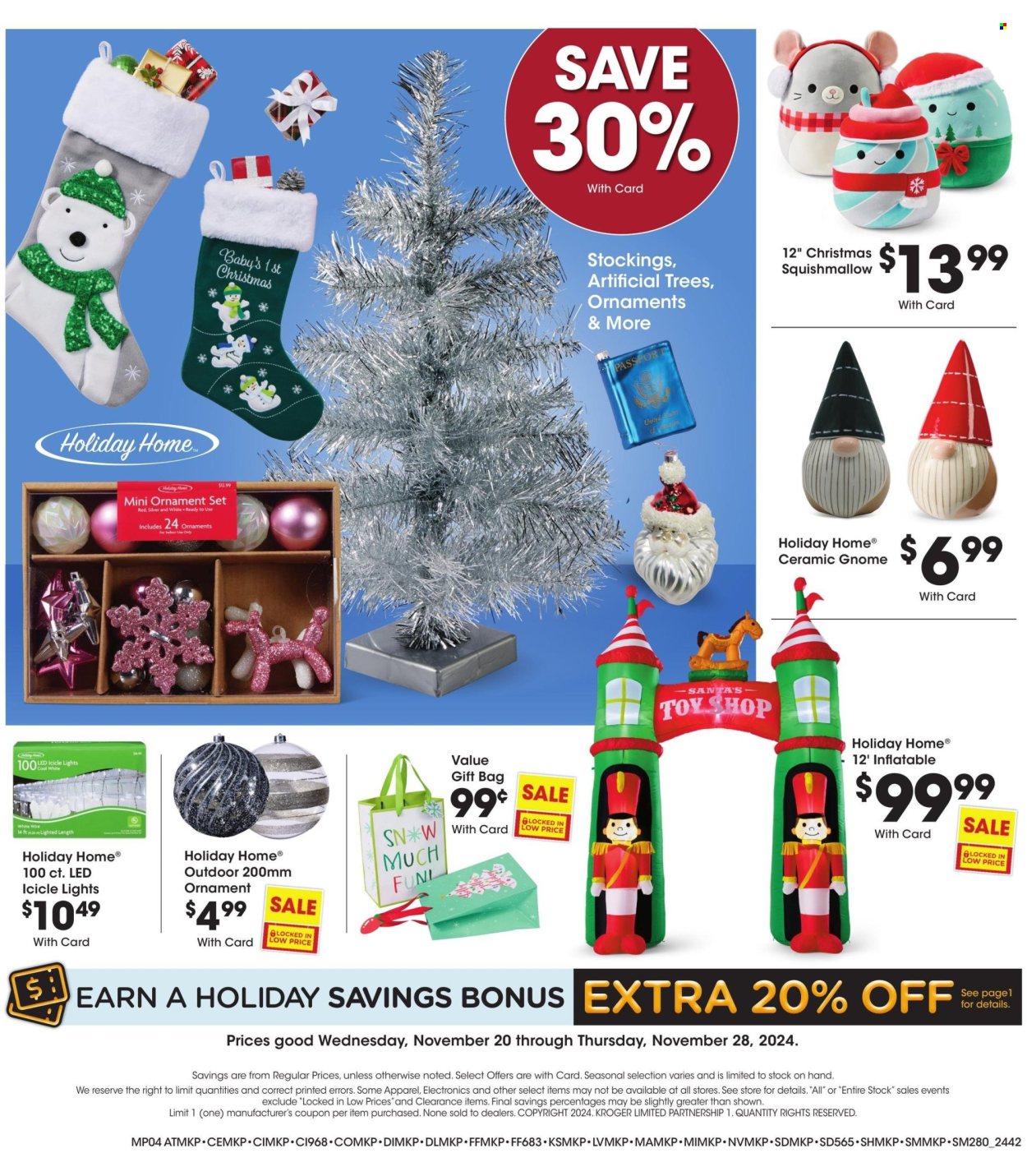 Kroger ad - 11/20/2024 - 11/28/2024. Page 1