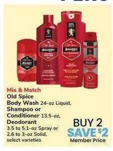 Old Spice Body Wash 24-oz Liquid, Shampoo or Conditioner 13.5-oz, Deodorant 3.5 to 5.1-oz Spray or 2.6 to 3-oz Solid - Selected varieties
Mix & Match