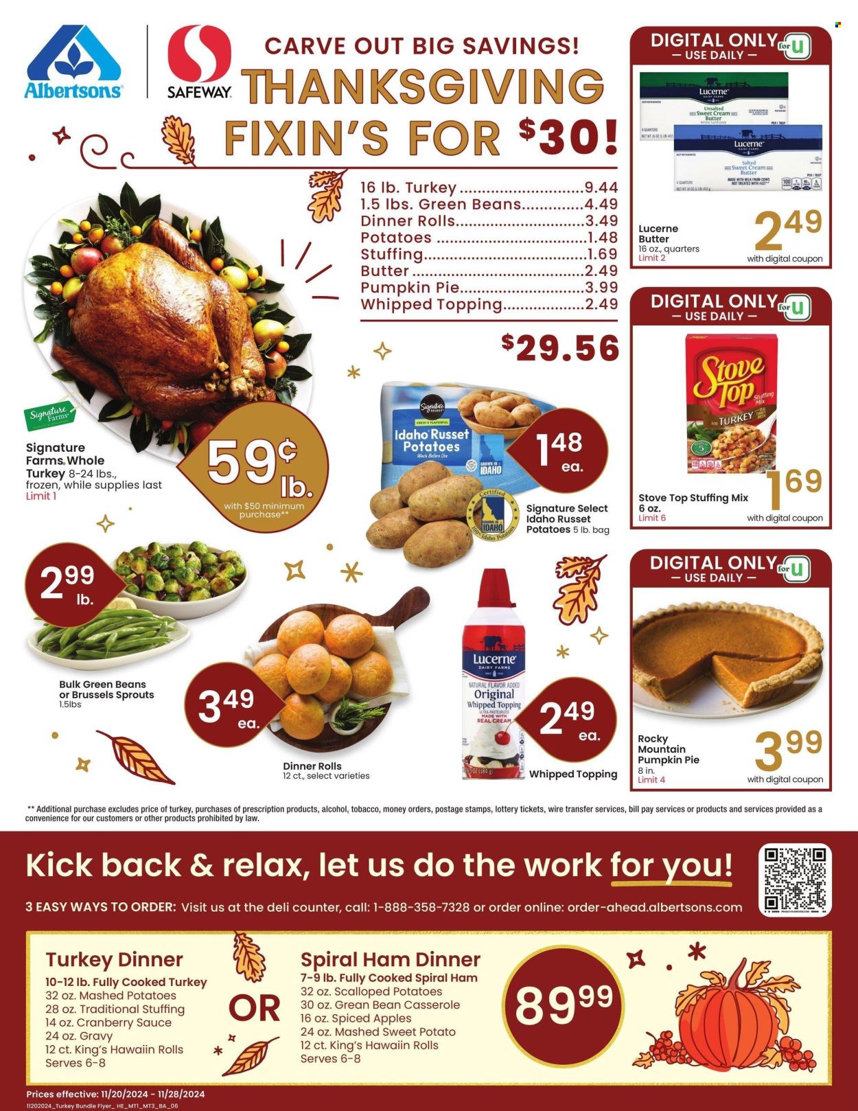 Albertsons ad - 11/20/2024 - 11/28/2024. Page 1