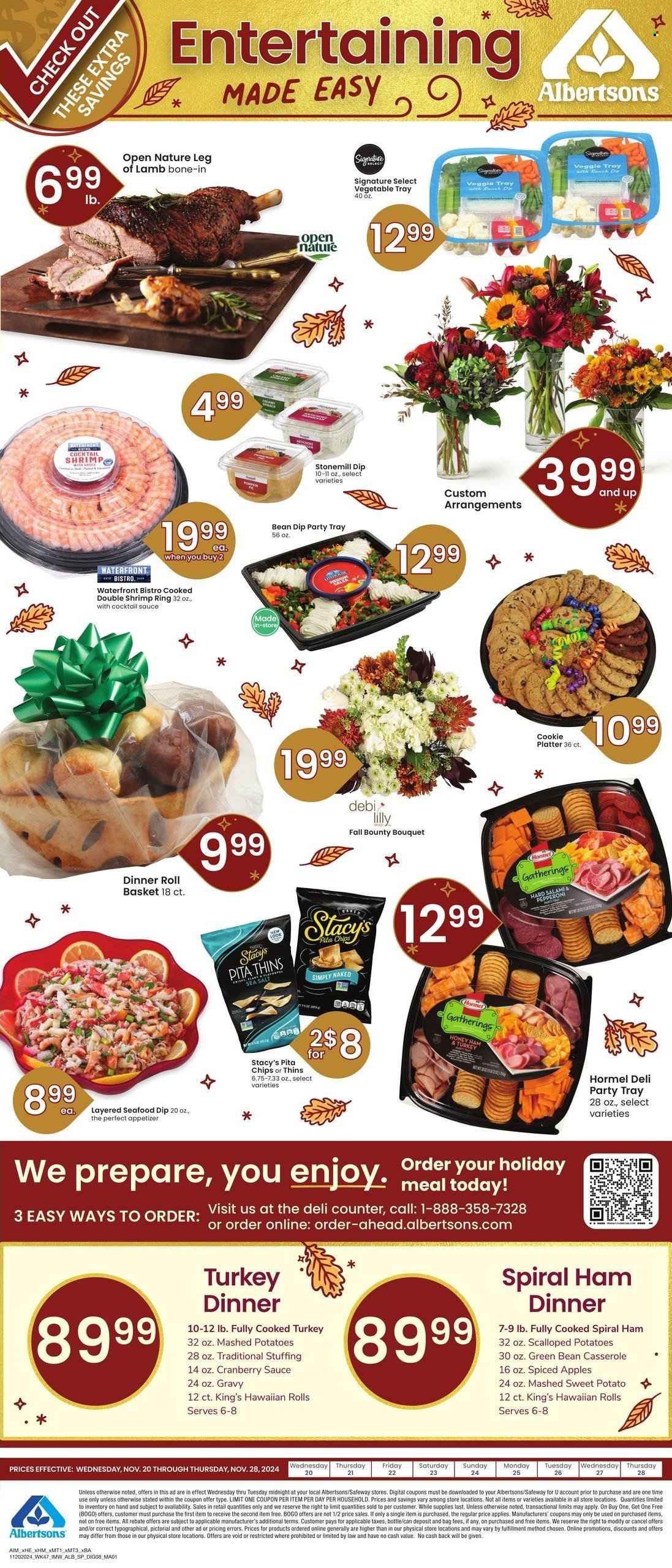 Albertsons ad - 11/20/2024 - 11/28/2024. Page 1