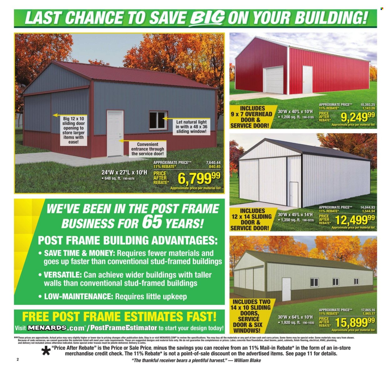 Menards ad - 11/21/2024 - 11/27/2024. Page 1