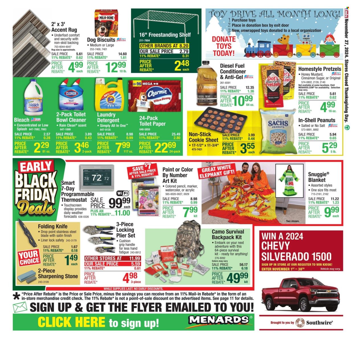 Menards ad - 11/21/2024 - 11/27/2024. Page 1