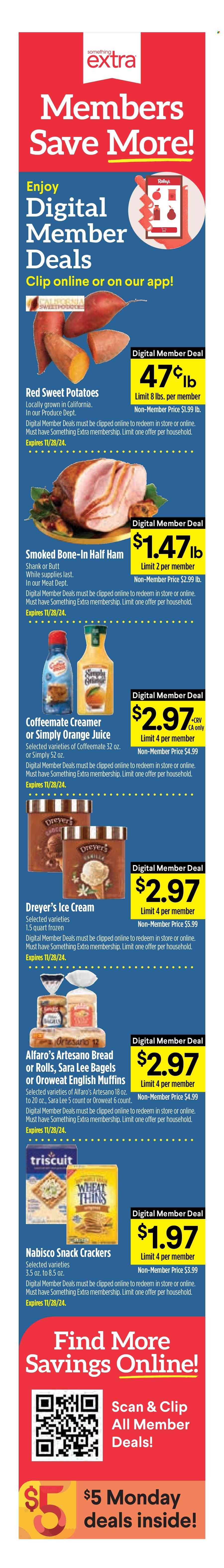 Raley's ad - 11/20/2024 - 11/28/2024. Page 1