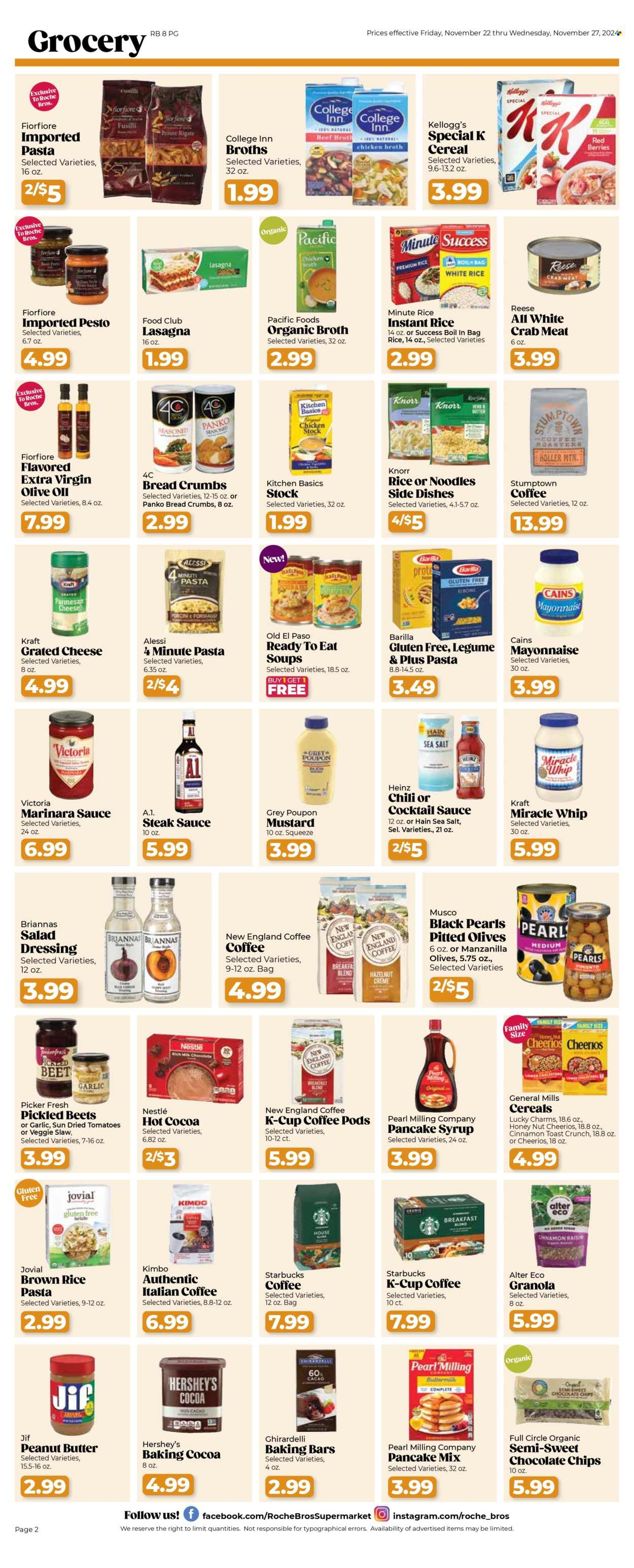 Roche Bros. ad - 11/22/2024 - 11/28/2024. Page 1