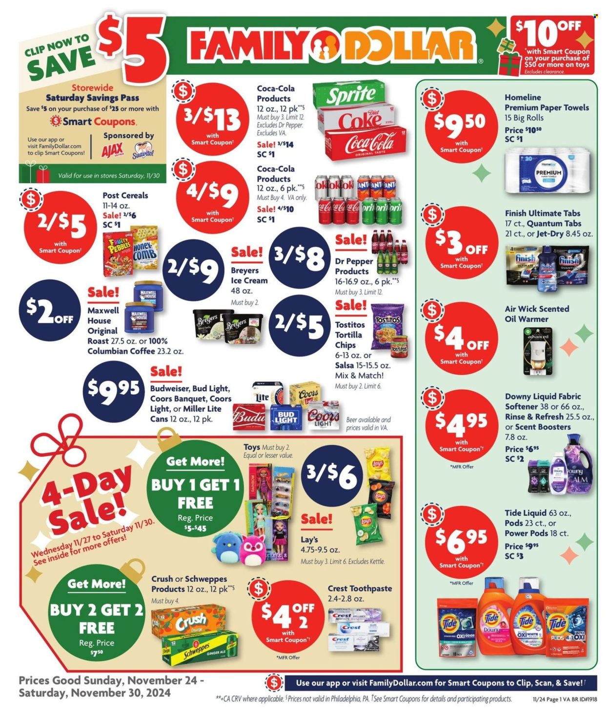 Family Dollar ad - 11/24/2024 - 11/30/2024. Page 1