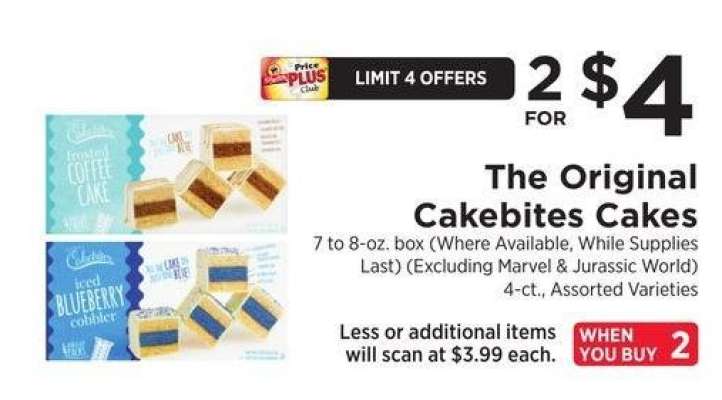 Cakebites Cakes - 7 to 8-oz. box, 4-ct., Assorted Varieties