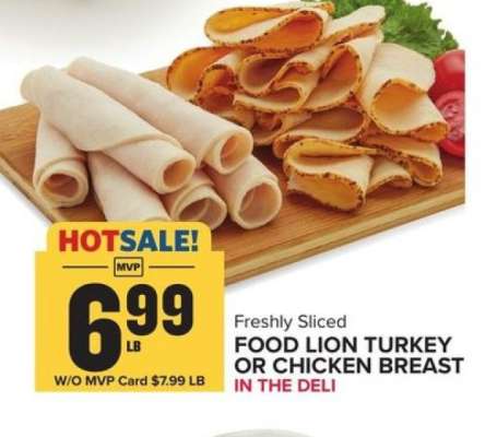 Food Lion Turkey or Chicken Breast