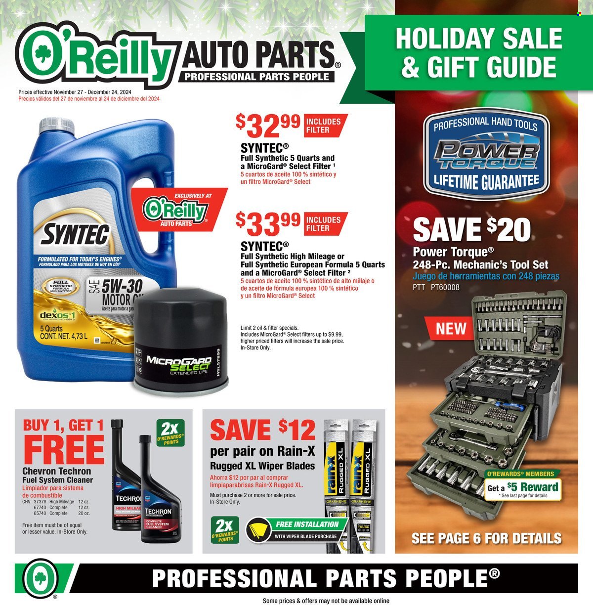 O'Reilly Auto Parts ad - 11/27/2024 - 12/24/2024. Page 1