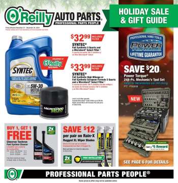 O'Reilly Auto Parts Flyer - 11/27/2024 - 12/24/2024.