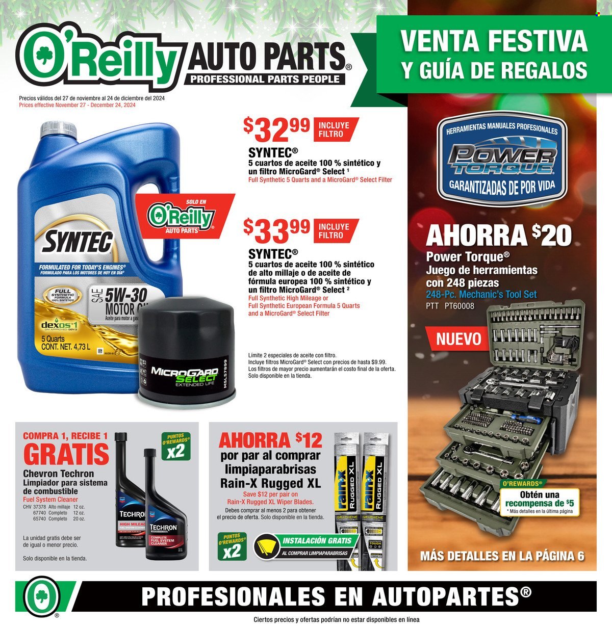 O'Reilly Auto Parts ad - 11/27/2024 - 12/24/2024. Page 1