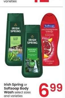 Irish Spring or Softsoap Body Wash - select sizes and varieties