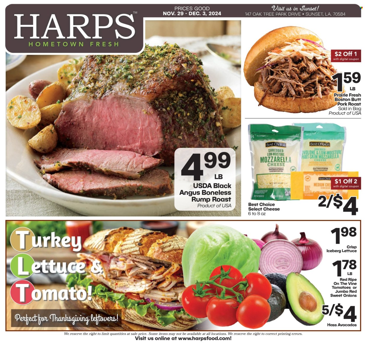 Harps Hometown Fresh ad - 11/29/2024 - 12/03/2024. Page 1