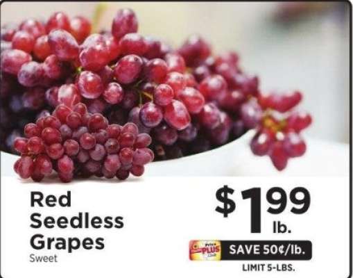 Red Seedless Grapes - Sweet