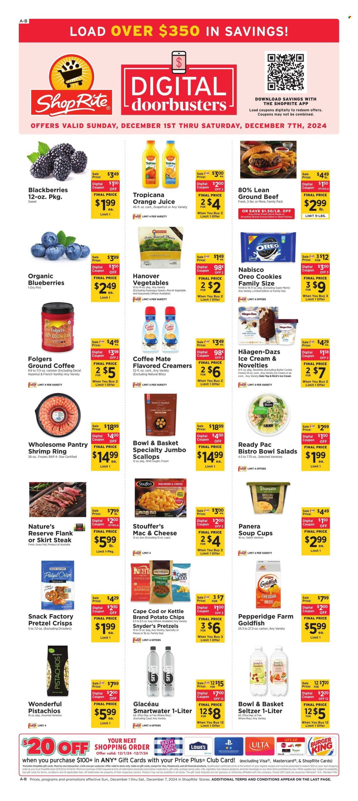 ShopRite ad - 12/01/2024 - 12/07/2024. Page 1