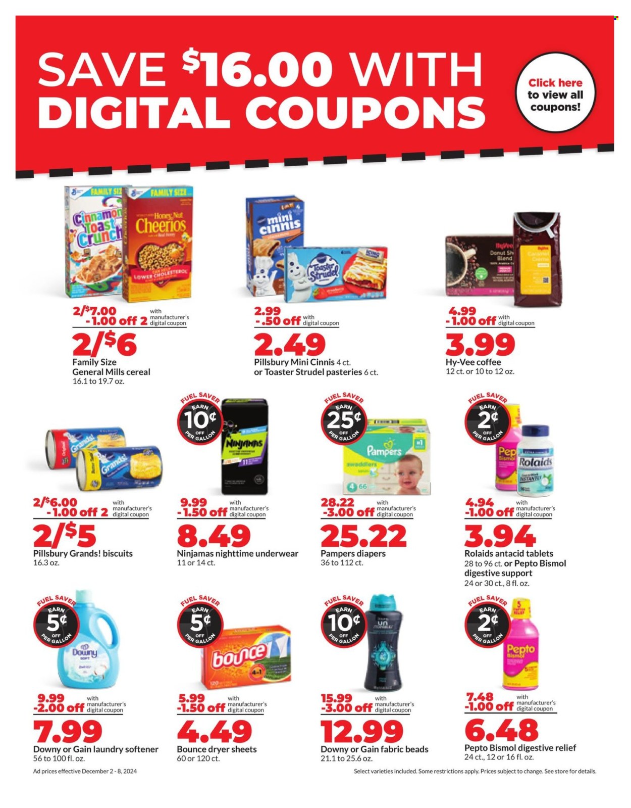 Hy-Vee ad - 12/02/2024 - 12/08/2024. Page 1