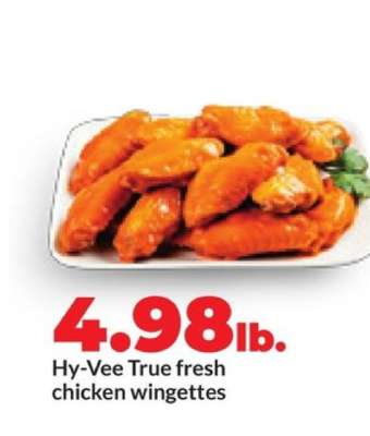 Hy-Vee True fresh chicken wingettes