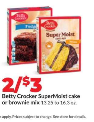 Betty Crocker SuperMoist cake or brownie mix